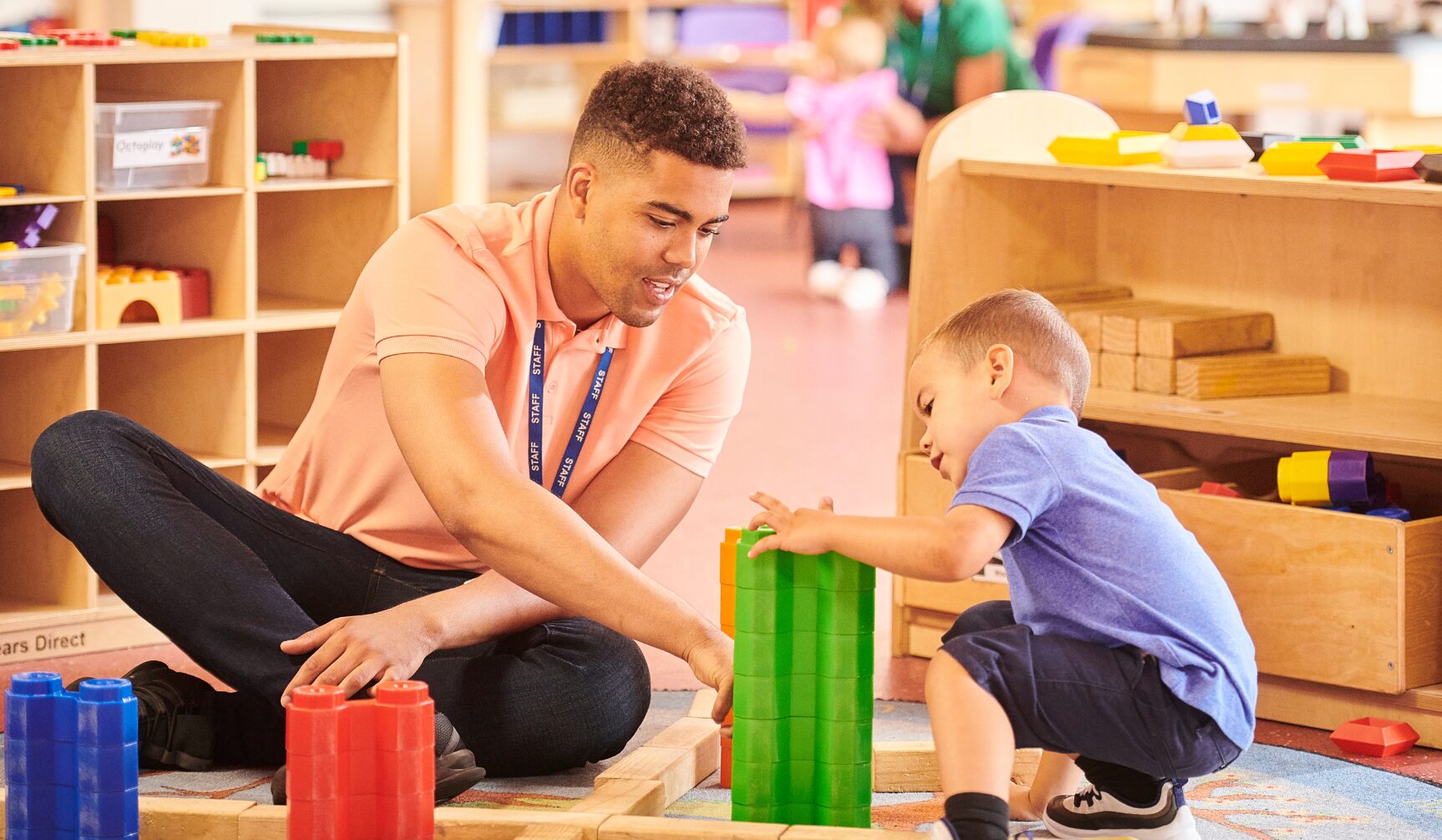 Teacher with student